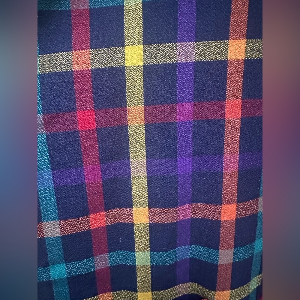 Vintage Camilia Plaid Lightweight Blazer With Pockets PTP 27” - Picture 8 of 10